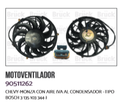 MOTOVENTILADOR CV CHEVY P/CLIMA VA AL CONDENSADOR