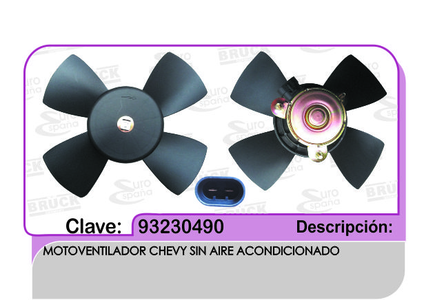MOTOVENTILADOR CV CHEVY S/CLIMA