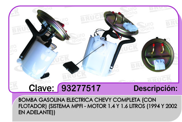 BOMBA GASOLINA CV CHEVY 94-12 COMPLETA