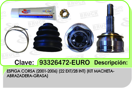 ESPIGA LADO RUEDA CV CORSA 1.4 01-06