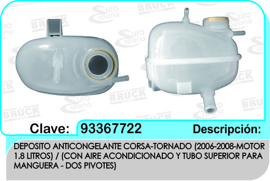 DEPOSITO ANTICONGELANTE CV CORSA TORNADO C/SALIDA