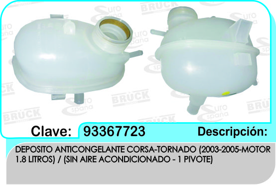 DEPOSITO ANTICONGELANTE CV CORSA TORNADO