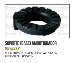 BASE AMORTIGUADOR TRASERO CV SONIC GOMA INF