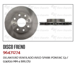 DISCO DELANTERO CV SPARK     A-7377