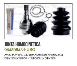 JUNTA HOMOCINETICA CV AVEO L/C AUTOMATICO