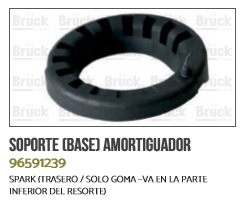 BASE AMORTIGUADOR TRASERO CV SPARK GOMA INF