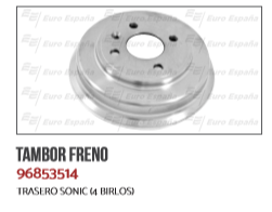 TAMBOR TRASERO CV SONIC