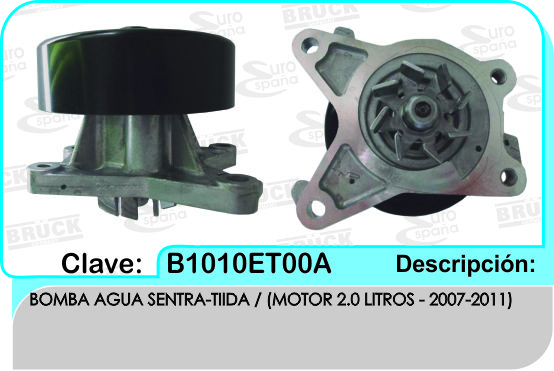 BOMBA AGUA NS TIIDA SENTRA VERSA 2.0