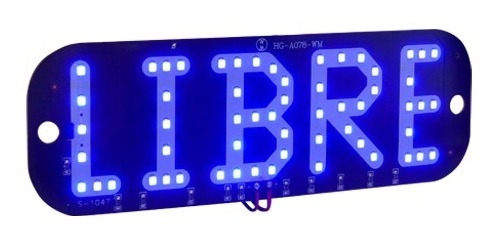 LETRERO PARA TAXI LED LIBRE MORADO