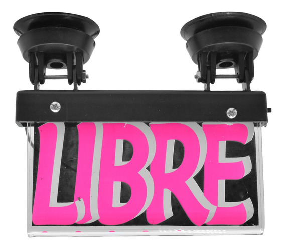 LETRERO PARA TAXI LED LIBRE ROSA