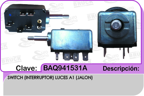 SWITCH LUCES VW SEDAN