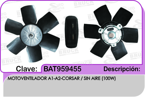 MOTOVENTILADOR VW A1 A2 CORSAR SIN AIRE