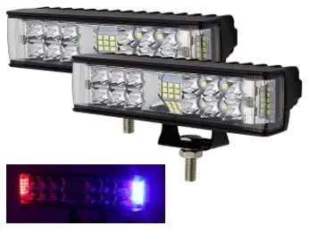 FARO LED 36 BLANCO 36W 3600 LUMEN  EXTREMOS ROJO-AZUL 12-80V JUEG