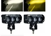 FARO LED 3 LUPAS 27W BLANCO-AMBAR  12-80V  JUEGO 