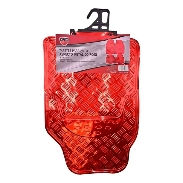 TAPETE METALIZADO 4PZ ROJO