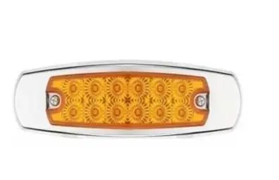 PLAFON 10 LED AMBAR 2 FUNCIONES FIJA Y ESTROBO  12-24V PIEZ