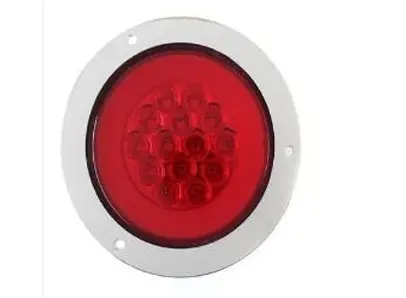PLAFON GEL REDONDO 4" ROJO 4 FUNCIONES ARO GEL  ALTA Y BAJA CENTRO FIJO Y ESTROBO 12-24V PIEZ