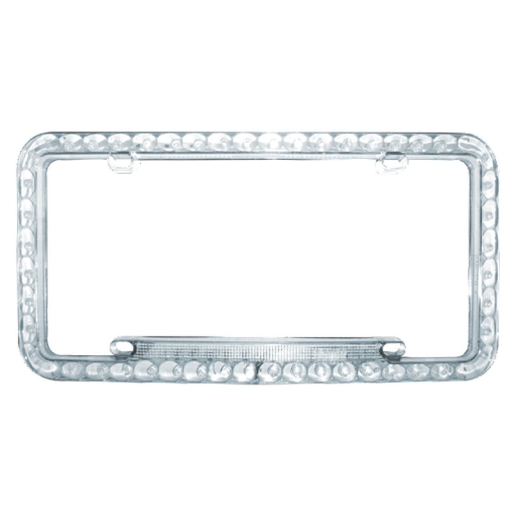 PORTA PLACA LEDS BLANCA