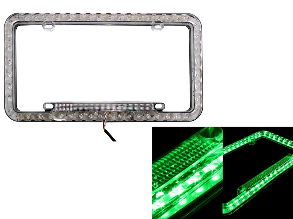 PORTA PLACA LEDS VERDE