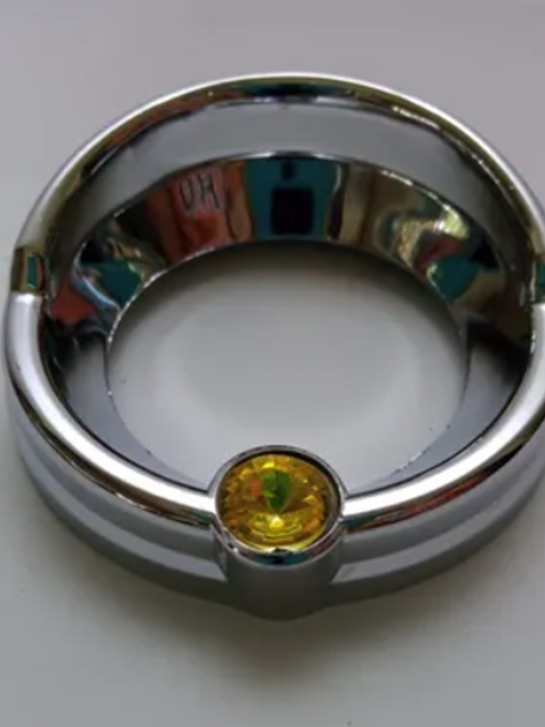 BISEL CROMADO DIAMANTE AMBAR