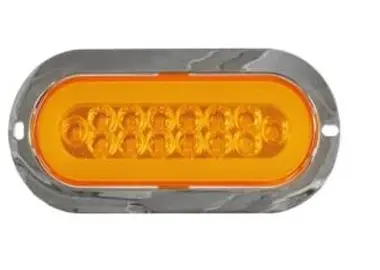 PLAFON GEL OVALADO AMBAR 4 FUNCIONES ARO GEL  ALTA Y BAJA CENTRO FIJO Y ESTROBO 12-24V PIEZ