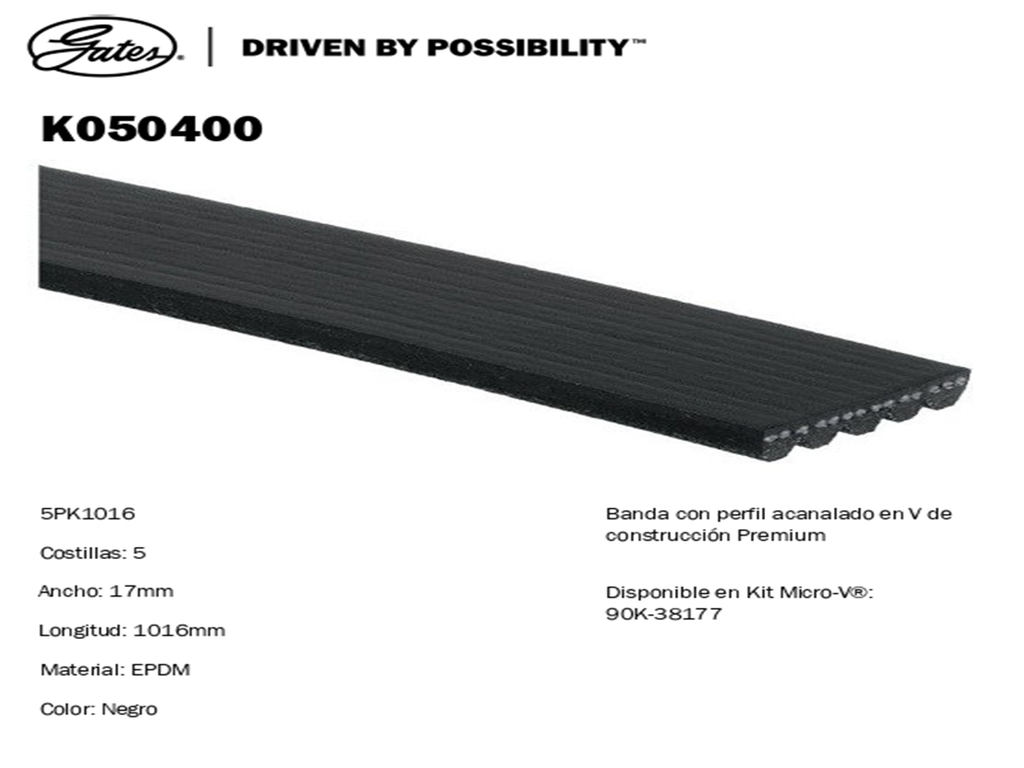 BANDA ALTERNADOR FD FIESTA INDIA 12-16    500RT5