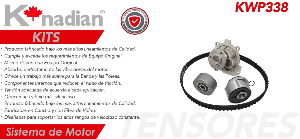 KIT DISTRIBUCION CV SONIC CRUZE TRAX 1.8 10-16 C/BOMBA 19389952