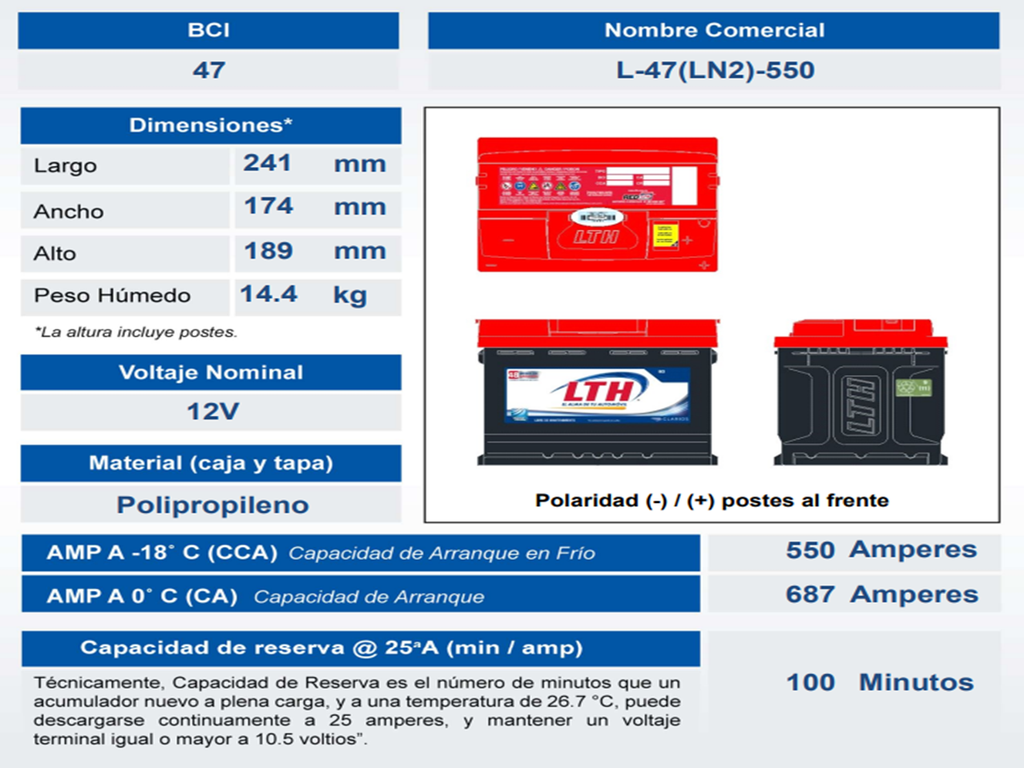 ACUMULADOR LTH