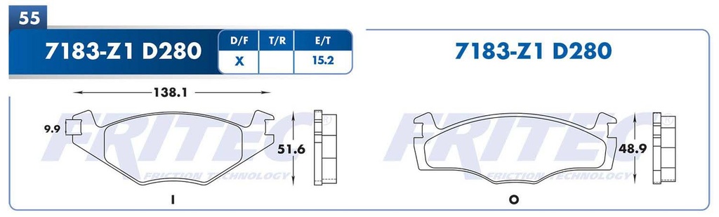 BALATA DELANTERO VW GOLF A3 4L 1.8 1993-1994   = M-7X83