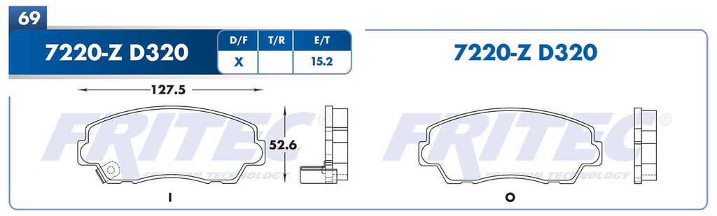 BALATA DELANTERO MZ B2200