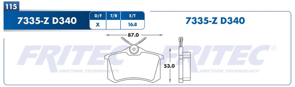 BALATA TRASERO VW JETTA A 4