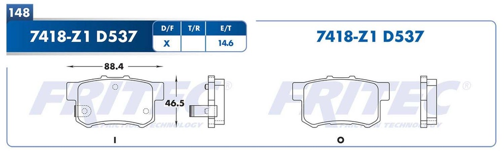BALATA TRASERO HD ACCORD
