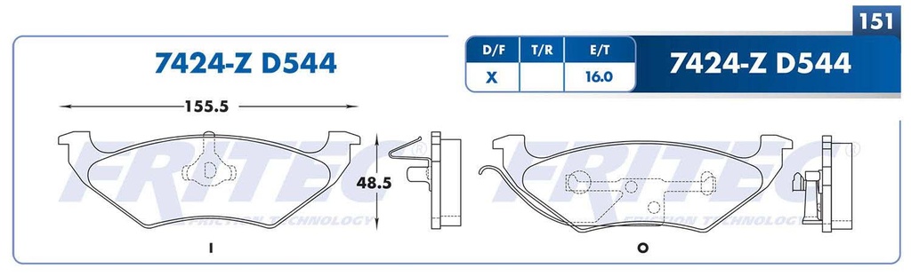 BALATA TRASERO FD GRAND MARQUIS 8V 4.6 1992-1995 
