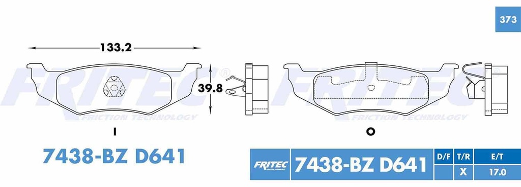 BALATA TRASERO DG STRATUS 4L 2.4 1995-2005