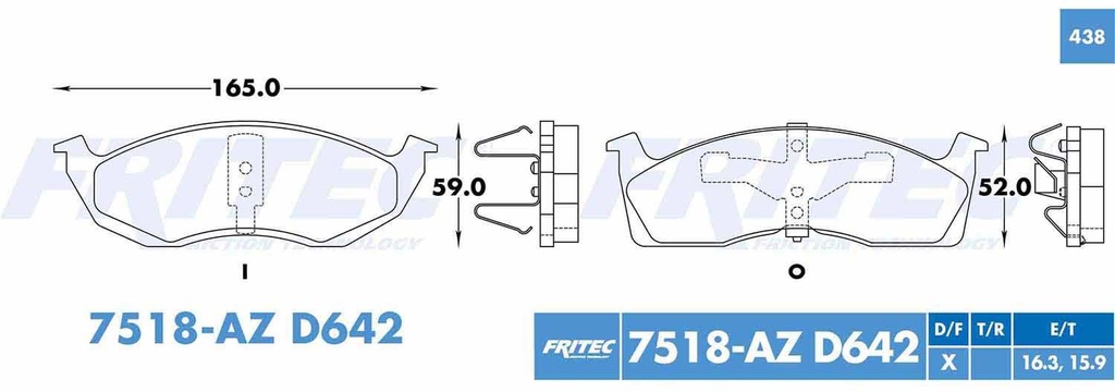 BALATA DELANTERO DG NEON R14 95-05