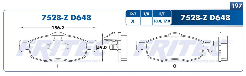 BALATA DELANTERO FD CONTOUR