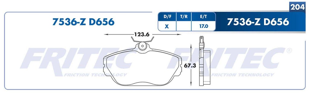 BALATA DELANTERO FD WINDSTAR 6V 3.8 1995-1998