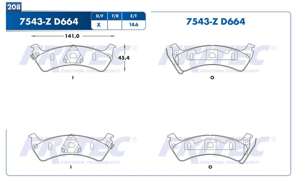 BALATA TRASERO FD WINDSTAR 6V 3.8 1995-2003