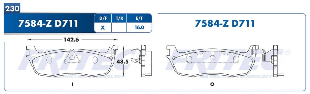 BALATA TRASERO FD NAVIGATOR 8V 5.4 1998-1999