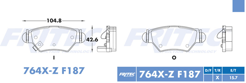 BALATA TRASERO CV ASTRA 4L 2.2 2000-2005 C/ABS