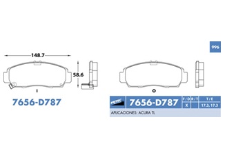 BALATA DELANTERO HD ACCORD 4L 2.3 2008-2011 FRITEC
