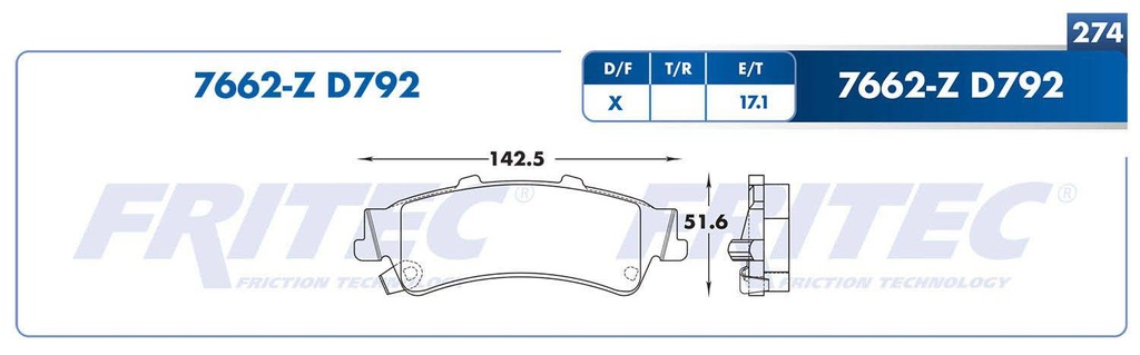 BALATA TRASERO CV SILVERADO 8V 5.7 1999-2000