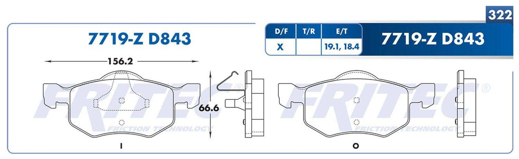 BALATA DELANTERO FD ESCAPE 6V 3.0 2001-2004