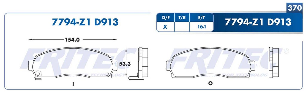 BALATA DELANTERO CV EQUINOX 6V 3.4 2005-2006