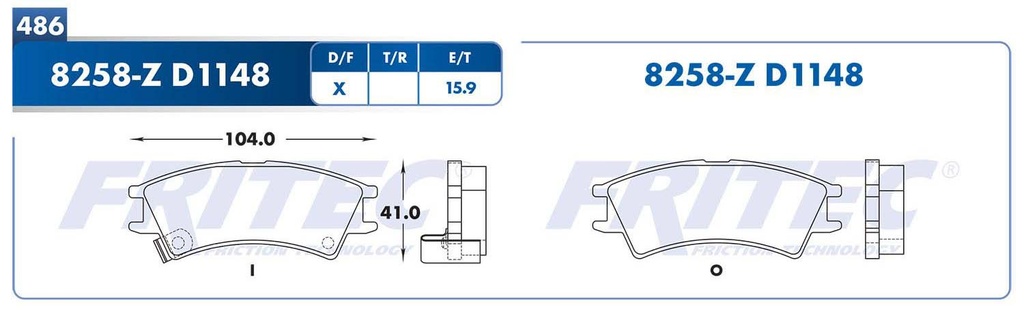 BALATA DELANTERO DG ATOS 4L 1.0 2001-2002    M-7X37-Z