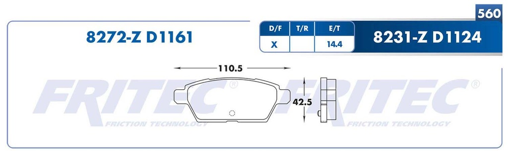 BALATA TRASERO FD FUSION 06-10