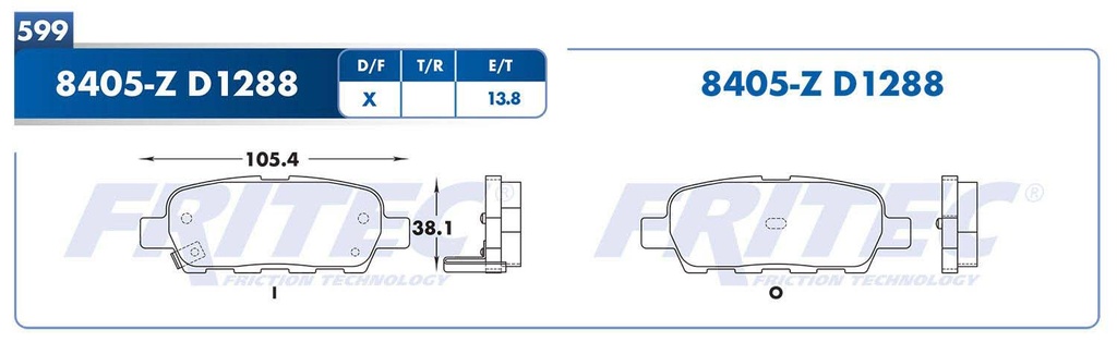 BALATA TRASERO NS ALTIMA ROGUE