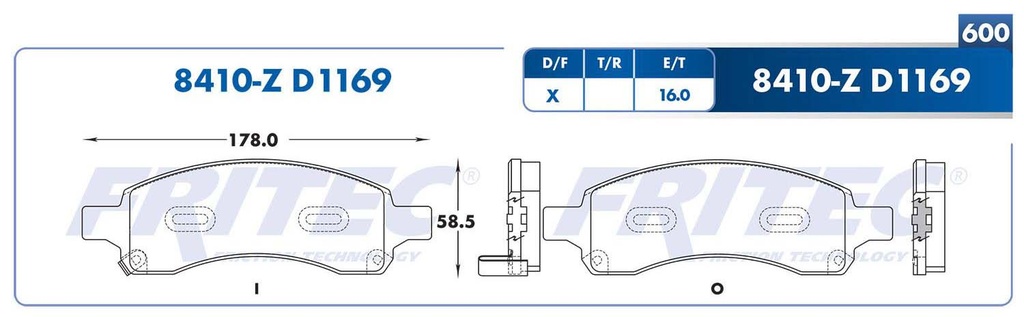 BALATA DELANTERO CV