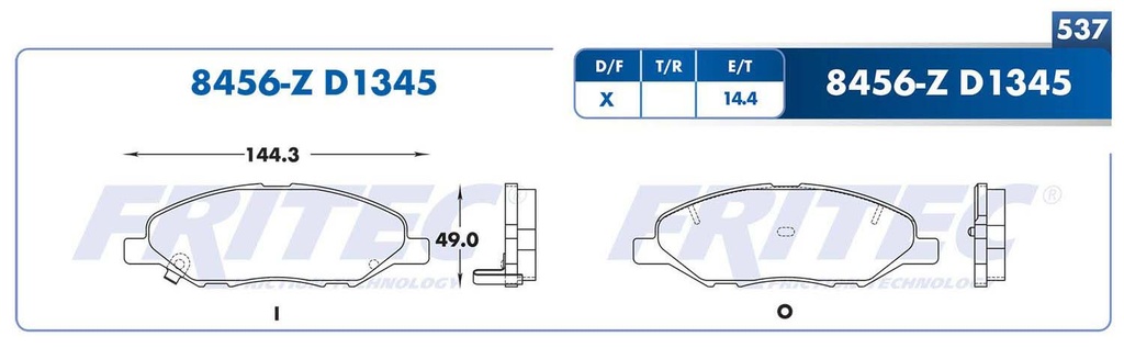 BALATA DELANTERO NS TIIDA 2006-2015  M-7Y93-ZF302