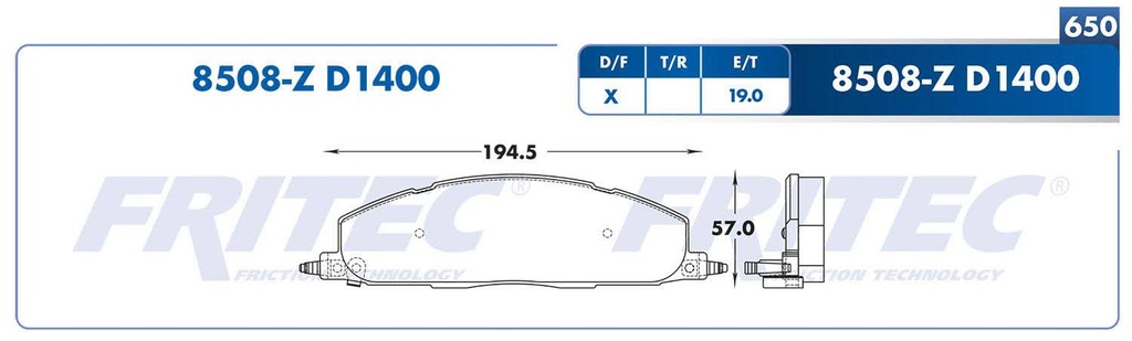 BALATA TRASERO DG RAM 2500 8V 5.7 2009-2011   SHD-8508-Z